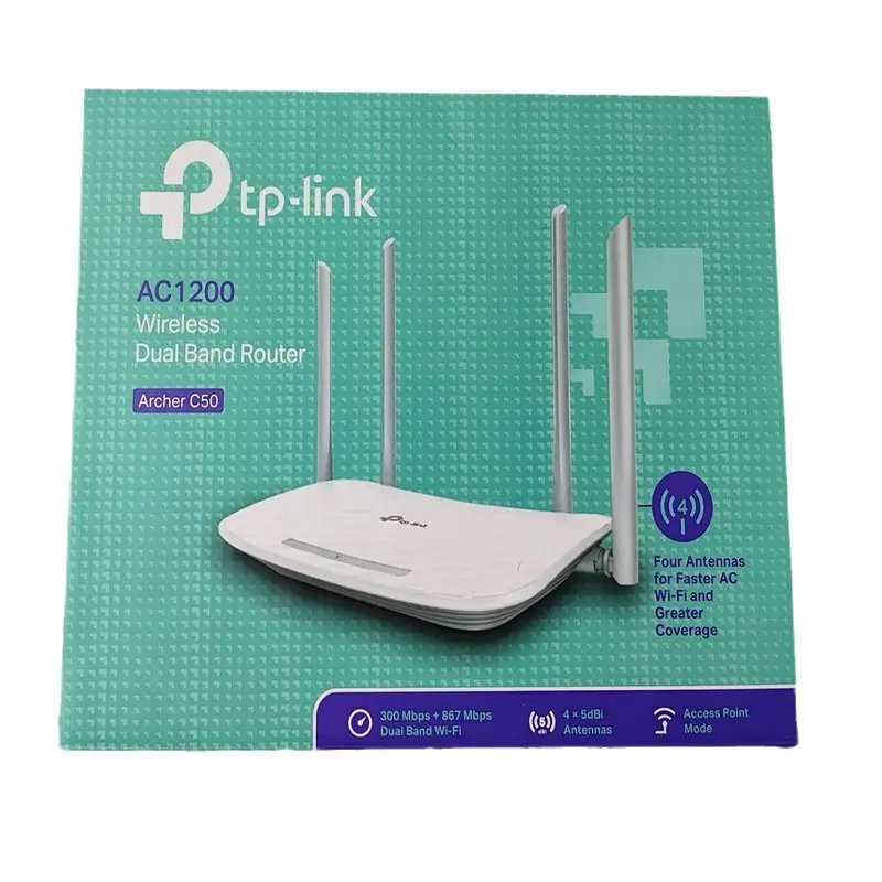 Hot Seller Dual Bands 1200Mbps TP-Link Routeur Archer C50 Access Point Wireless WiFi Routers TP Link Router